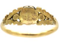 Georgian 15ct Gold & Silver Cluster Ring set with Rubies & Old Mine Cut Diamonds