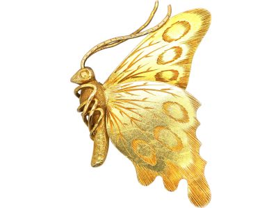 Victorian 15ct Gold Butterfly Brooch