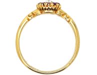 Edwardian 18ct Gold Diamond & Ruby Cluster Ring