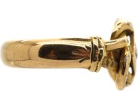 Edwardian 18ct Gold Knot Ring set with a Diamond