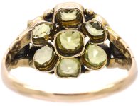 Victorian 18ct Gold Cluster Ring set with Chrysoberyls