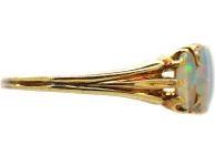 Victorian 18ct Gold Five Stone Opal & Rose Diamond Ring