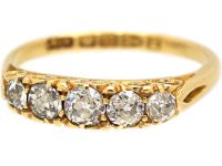 Victorian 18ct Gold Five Stone Diamond Ring