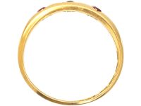 Victorian 18ct Gold Ruby & Diamond Gypsy Ring
