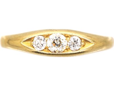 Edwardian 18ct Gold Three Stone Diamond Ring