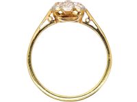 Edwardian 18ct Gold & Platinum Diamond Daisy Cluster Ring