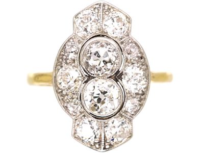 Art Deco 18ct Gold & Platinum Diamond Ring