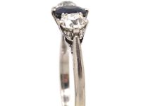 Early 20th Century Platinum & 18ct Gold, Sapphire & Diamond Three Stone Ring