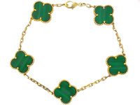 18ct Gold & Malachite Alhambra Bracelet by Van Cleef & Arpels
