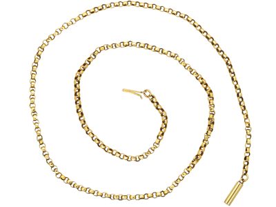 Victorian 9ct Gold Belcher Chain with Barrel Clasp