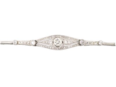 Art Deco 18ct White Gold Diamond Bracelet