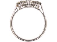 Early 20th Century Platinum Claw Set Three Stone Diamond Ring