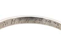 Early 20th Century Platinum Claw Set Three Stone Diamond Ring