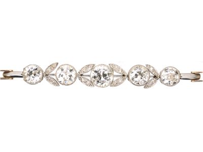 Edwardian 14ct Gold & Platinum Bracelet set with Diamonds