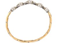 Edwardian 14ct Gold & Platinum Bracelet set with Diamonds