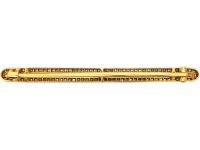 Early 20th Century 18ct Gold & Platinum Narrow Bar Brooch set with Rose Diamonds