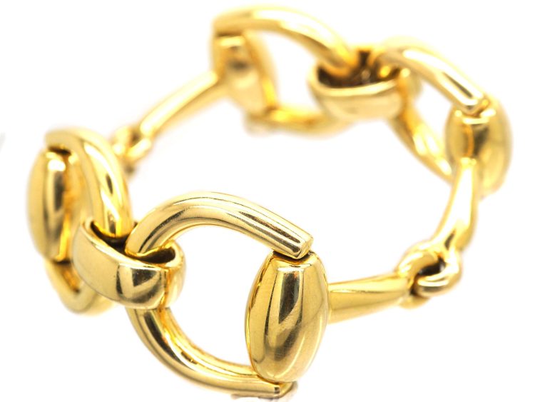 18ct Gold Horse Bit Bracelet by Gucci