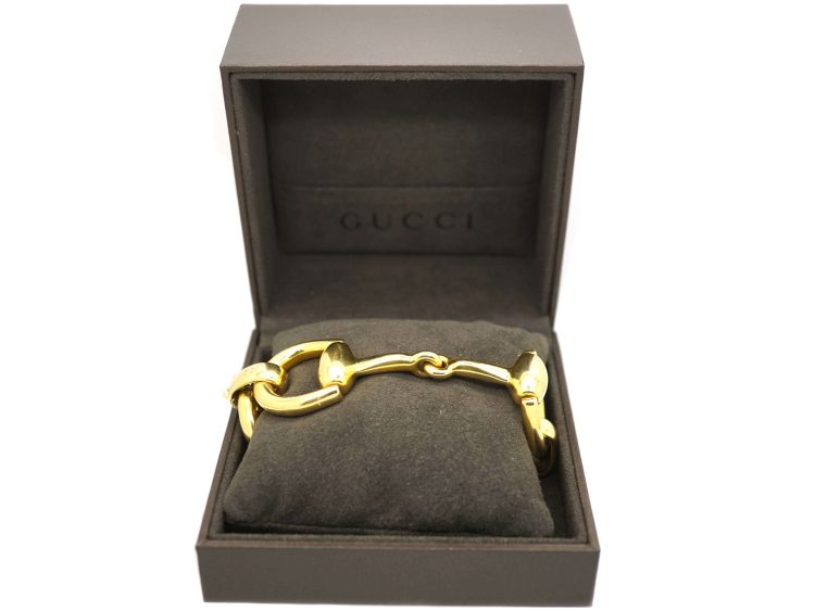 18ct Gold Horse Bit Bracelet by Gucci
