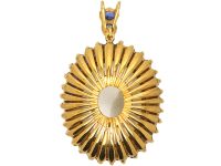 Mid 20th Century 18ct Gold, Moonstone & Sapphire Pendant