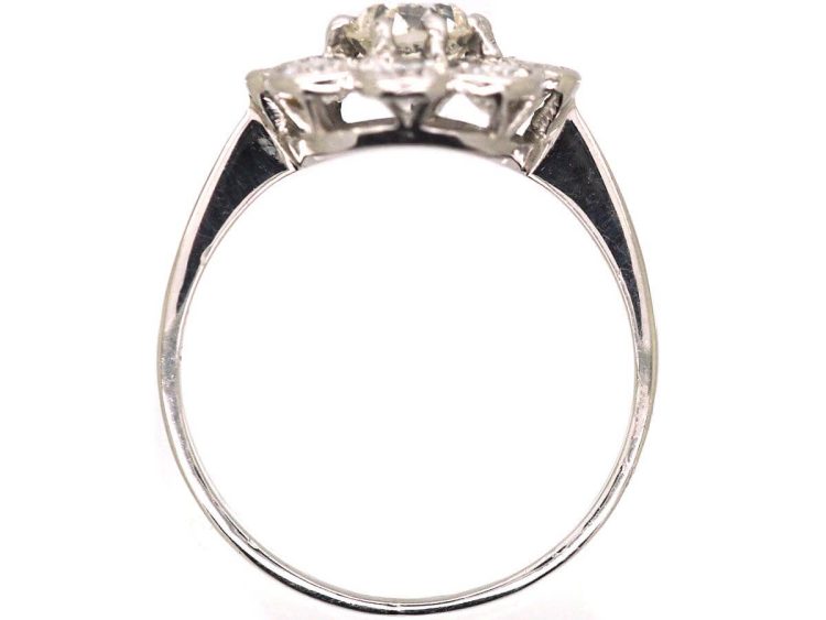 Early 20th Century Platinum Diamond Cluster Ring