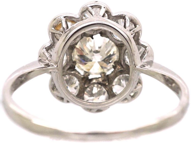 Early 20th Century Platinum Diamond Cluster Ring