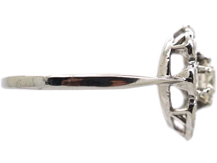 Early 20th Century Platinum Diamond Cluster Ring