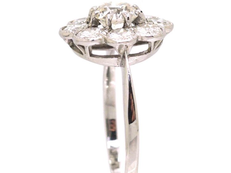 Early 20th Century Platinum Diamond Cluster Ring