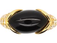 18ct Gold Onyx & Diamond Ring by Cartier, Paris