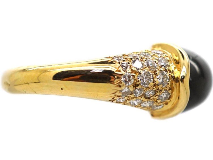 18ct Gold Onyx & Diamond Ring by Cartier, Paris