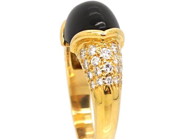 18ct Gold Onyx & Diamond Ring by Cartier, Paris