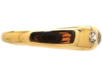 Victorian 18ct Gold Three Stone Diamond Rub Over Ring