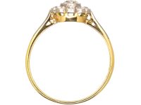 Edwardian 18ct Gold & Platinum Diamond Cluster Ring