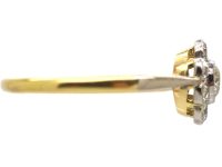 Edwardian 18ct Gold & Platinum Diamond Cluster Ring