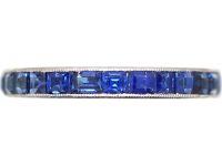 Early 20th Century 18ct White Gold, Sapphire Eternity Ring