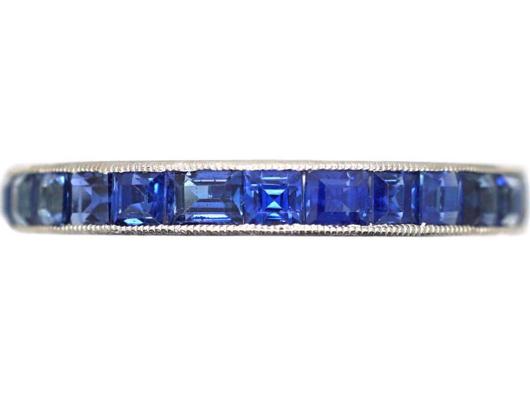 Early 20th Century 18ct White Gold, Sapphire Eternity Ring