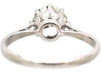 Early 20th Century Platinum Solitaire Ring set with a 1.55 Carat Diamond