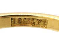 Edwardian 18ct Gold & Platinum Three Stone Sapphire & Diamond Ring