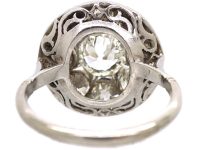 Early 20th Century French Platinum Diamond Cluster Ring