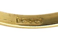 Edwardian 18ct Gold & Platinum Three Stone Diamond Crossover Ring