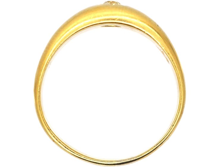 Victorian 18ct Gold Gypsy Ring set with a Diamond