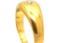 Victorian 18ct Gold Gypsy Ring set with a Diamond