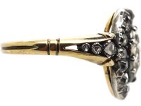 Georgian Gold & Silver Pear Shaped Ring set with Diamonds