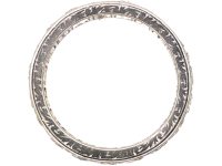 Art Deco Platinum Wide Eternity Ring set with Diamonds
