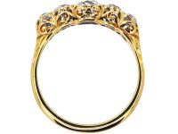 Edwardian 18ct Gold Five Stone Transition Cut Diamond Ring