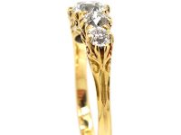 Edwardian 18ct Gold Five Stone Transition Cut Diamond Ring