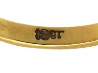 Victorian 18ct Gold Ruby & Diamond Flower Cluster Ring with Ornate Shoulders