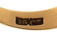 Edwardian 15ct Gold Cluster Ring set with Turquoise & A Natural Split Pearl