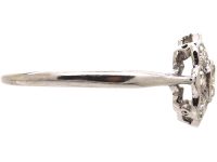 Edwardian Platinum Diamond Cluster Ring