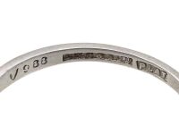 Edwardian Platinum Diamond Cluster Ring