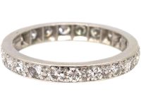 Art Deco Platinum Eternity Ring set with Diamonds